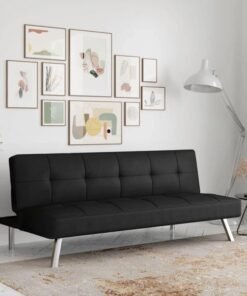 Comfynest Modern Convertible Sofa - Black