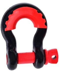 D Ring Shackles 2 Pack 3/4 Inch Shackles with 7/8 Inch Pin Isolators and Washers for Vehicle Recovery