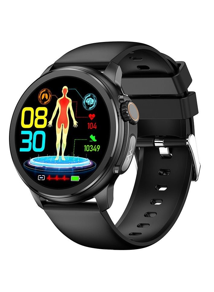 AROAQ ET481 Smart Watch, Bluetooth Call Smart Wrist Watch, Multifunctional Health Tracker Watch With Multiple Sports Mode, Blood Sugar, Body Temperature, Blood Oxygen And Blood Pressure Monitoring, (Black)