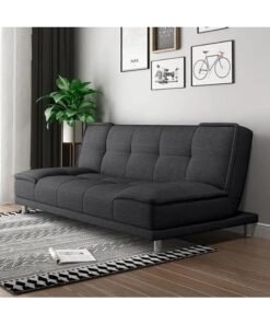 Ripple FURNITURE Uae Homes Fabric Sofa Bed for Living Rooms, Apartments, Offices, 185 cm (Dark Grey)