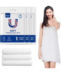 Soft and Highly Absorbent Disposable Bath Towels Set for Hotels and Travel 55x27.5 Inch Individually Packaged Towels for Spa and Camping
