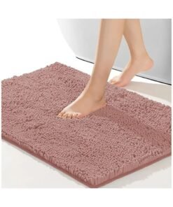 HOMESTAR Bathroom Rugs, Machine Washable Floor Mat with Non-Slip Bottom, Bath Carpet for Bathroom