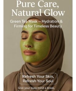 HFRUI  Green Tea Sheet Mask | Deep Hydration & Skin Brightening | Collagen + Green Tea Extract | Nourishing Skincare Care