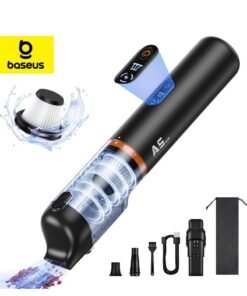 Baseus 130W Cordless Handheld Vacuum Cleaner with Brushless Motor, 16000Pa Powerful Suction, Ultra-Lightweight Design, USB-C Fast Charging, Long-Lasting 7500mAh Battery, Compact and Rechargeable Mini Handheld Vacuum for Car, Home, and Office, for Effective Dust and Dirt Cleaning