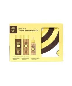 Sun Bum Hair Care Travel Essentials Kit Revitalize Your Hair With Revitalizing Shampoo Conditioner And 3In1 Leave In Treatment Includes Aloha Collection Travel Pouch