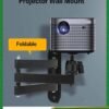 Anmi Foldable Projector Wall Mount, Universal Adjustable Projector Mount, 360° Rotatable, Ceiling Wall Projector Mount, Metal Projector Stand with 1/4 Thread for Home