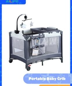 Al LIFE All-in-One Portable Baby Crib Playpen | Detachable Bassinet & Changing Table