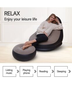Alternative view of 2 Pack Foldable Portable Inflatable Bean Bag Chair, Lazy Sofa, Inflatable Couch, Inflatable Sofa, Inflatable Seat, Air Furniture Set with Footrest, Air Pump for Indoor, outdoor,Camping Travel Beach Picnic