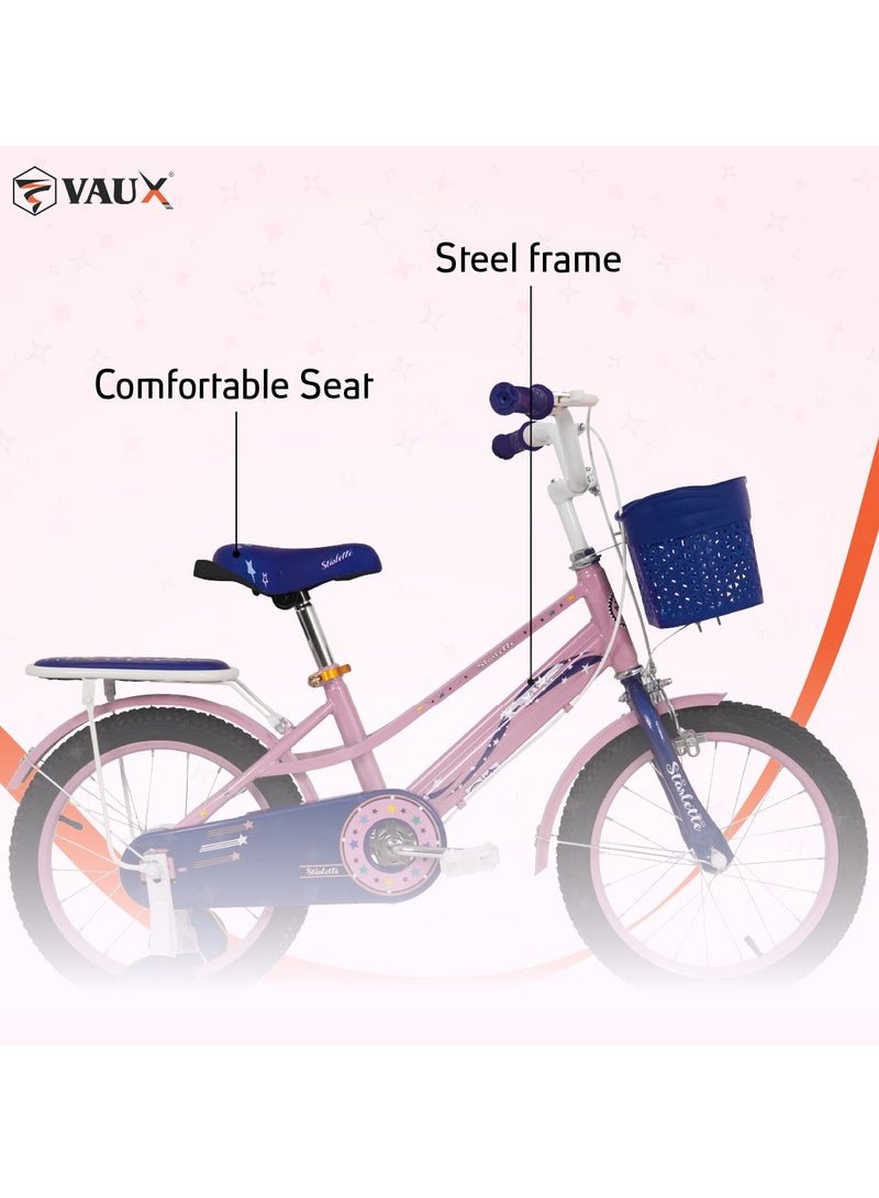 Vaux Starlette Road Bike || 16 Inch Wheel Size || For Kids || Adjustable Seat || Light Pink - Image 2