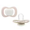 b.box Pacifier Silicone 2 Twin Pack – Blush/Lattee, Soft Orthodontic Soother for Newborns, Lightweight & Durable Design, 0m+