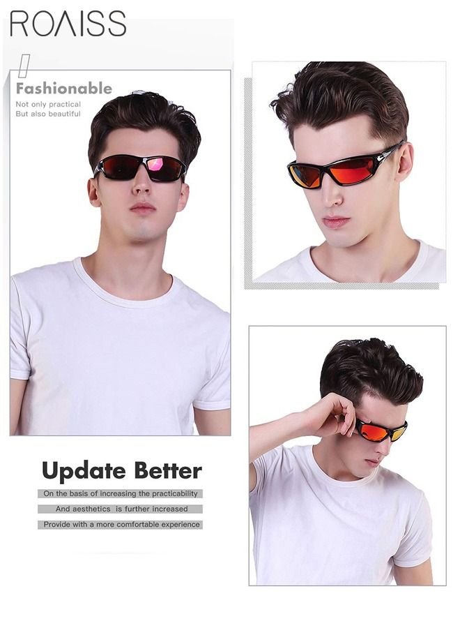 roaiss Sports Polarized Sunglasses for Men Cycling Driving Fishing 100% UV Protection - Image 2