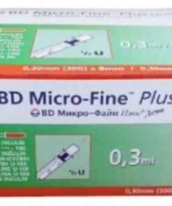 BD Micro Fine Demi 0.3 Ml Insulin Syringe (30g) 8mm (10x10)
