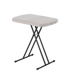 Lifetime 26-Inch Folding Table, Portable Compact, Height Adjustable, Personal Laptop Folding Table for Home Office Indoor and Outdoor, Lightweight, Powder Coated Finish, Putty/Black Sand Color - 80932 - Image 4