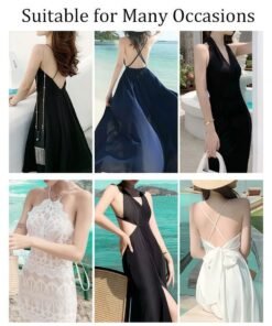 REOCLE 5PCS Women's Adhesive Bras Strapless Backless Bra Invisible Lift Up Adhesive Cover Bra Comfortable & Reusable Silicone Rabbit Ear Bras for Strapless Backless Evening Dresses & Prom Dresses & Bridal Dress - Image 3