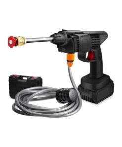 ELTRAZONE Cordless 48V Electric High Pressure Car Washer Manual Rechargeable Car Washing Machine with Adjustable 3-in-1 Nozzle and Hose Pipe for Washing Cars Watering Flowers Cleaning Floors