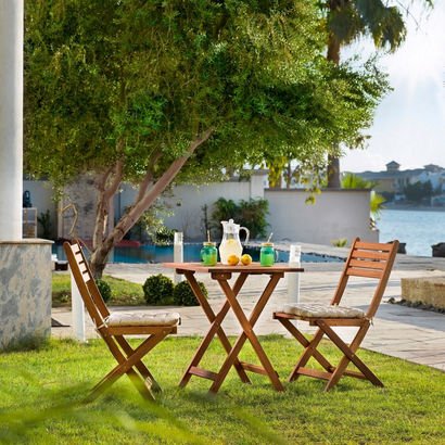 Bahama Outdoor Table and 2 Outdoor Chairs Package