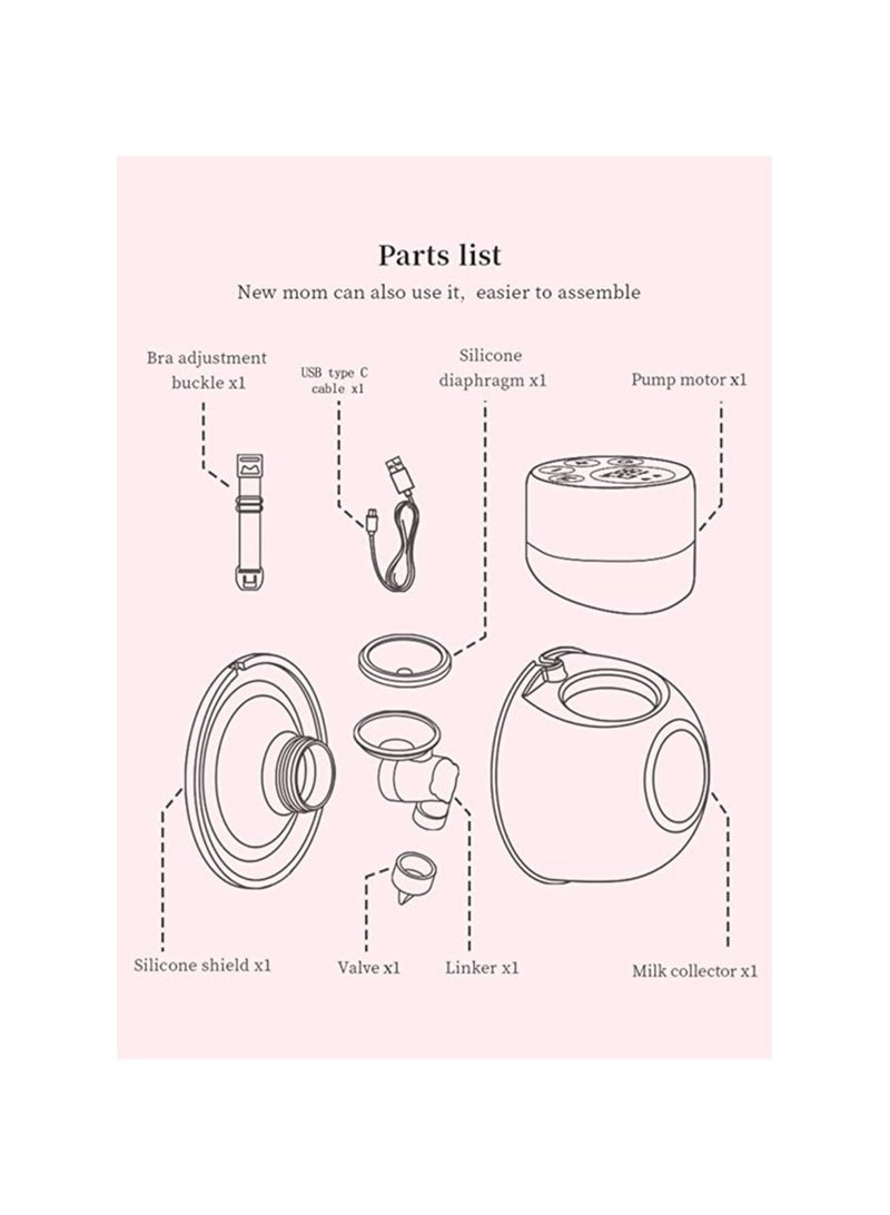Gonice Portable Electric Breast Pump, 2 Mode And 9 Levels, Low Noise And Painless Breast Pump - Image 4