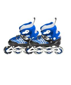ENDLESS  EL1025 Inline Adjustable Skates Medium Size 34 EUR (UK 1.5) - 38 EUR (UK 5) for 6 to 12 Years | Aluminium Chassis and 70 mm PU Wheels | Front Wheel Flash, ABEC 7 Bearings | In-Outdoor