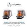 Baby Brezza One Step Baby Food Maker Deluxe – Auto shut Off, Dishwasher Safe Cooker and Blender to Steam + Puree Organic Food for Infants + Toddlers - Set of 3 Pouches + 3 Funnels