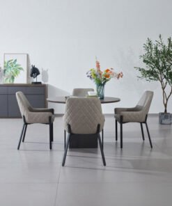 Winchester 4-Seater Round Dining Set