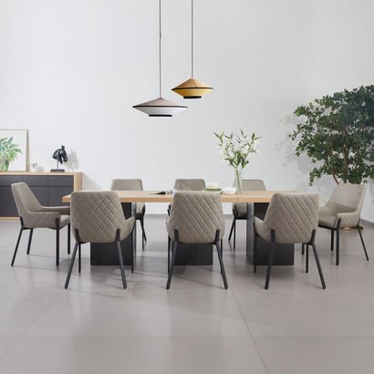 Winchester 8-Seater Dining Table with Chair and Si...