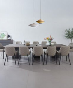 Winchester XL 12-Seater Dining Table with Chairs a...