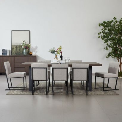Iris 8-Seater A-Shaped Modular Dining Set with Sid...