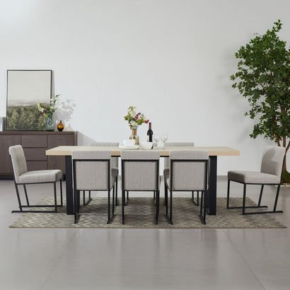 Iris 8-Seater U-Shape Modular Dining Set with Side...