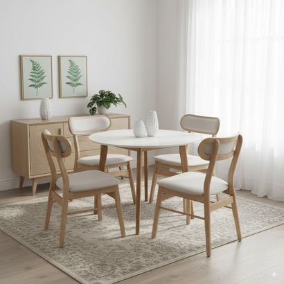 Scandi Nordi 4-Seater Round Dining Set