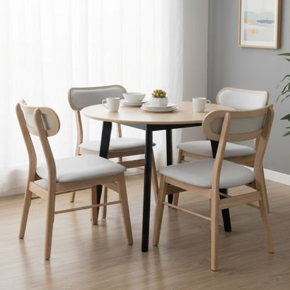 Scandi Nordi 4-Seater Round Dining Set