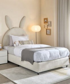 Ivory Hopper Upholstered Twin Bed - 120x200 cm