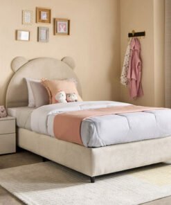 Ivory Clara Upholstered Twin Bed - 120x200 cm