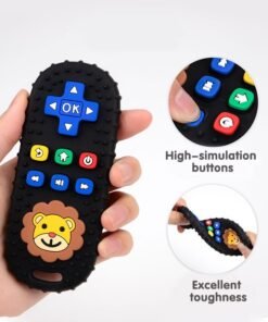 Alternative view of Sharpdo 2 Pieces Teething Toys for Babies, Baby Teether Chew Toys with Remote Control and Mitten Shape for Teething Relief, BPA Free