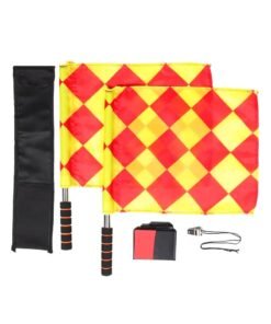 RATSAW Race Conducting Flags Set Referee Flag Whistle with Lanyard Soccer Red Yellow Cards Notebook and Pencil for Sports  Basketball