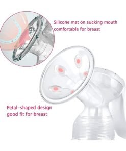 Alternative view of Flushrenic Manual Breast Pump, Silicone Hand Pump for Breastfeeding, Small Portable Manual Breast Milk Catcher, Baby Feeding Pumps & Accessories, White, Mothers Day Gifts, Travel Portable Breast Pump