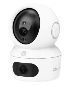 EZVIZ H7c Dual 2K⁺ & 2K⁺ Dual-Lens Pan & Tilt Wi-Fi Camera, Panoramic View, Two-Way Talk, Smart Color Night Vision, AI-Powered Human Shape Detection, Co-Detection for Auto Smart Tracking, Dual-Band Wi-Fi 6, Supports MicroSD Card (Up to 512 GB) & EZVIZ CloudPlay Storage