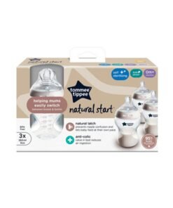 tommee tippee Pack Of 3 Baby Feeding Bottle 260 ML, 0 Months +