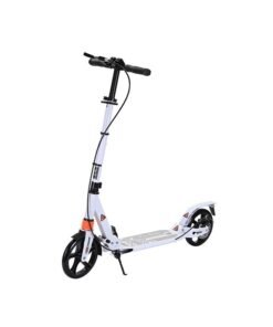 Adult Adolescent Commuter Scooters, Foldable Commuter Pedal Scooter, 3-Gear Height Adjustment and Disc Brake System Outdoor Sports Lightweight Scooters Sliding Scooter（White）