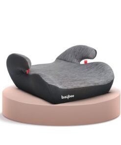 Baybee Kids Booster Car Seat for Baby Portable Lightweight Travel Car Seat with Removable Cover, Comfort, Compact and Easy to Use | Suitable for Toddler 4-12 Years Boys Girls (Grey)