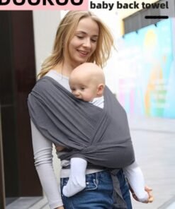 DOOKOO Baby Wrap Carrier, Hands-Free Baby Carrier for Newborns With Storage Bag, Adjustable Infant Carrier Slings, Easy to Wear Baby Wrap Swaddle Holder, Baby Sling Wrap, Cozy, Lightweight, Breathable