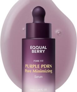 eqqualberry Purple PDRN Pore Minimising Serum - Vegan Collagen & Peptides for Pore Refining & Skin Elasticity | Niacinamide & CICA Exosome for Calming | Korean Glass Skin, 30 ml
