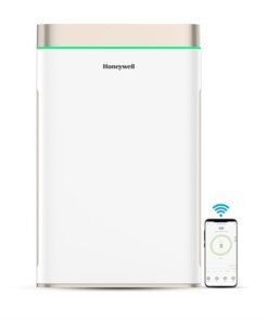Honeywell Air Purifier for Home, 7-Stage Filtration, Covers 93.6m², Anti-Bacterial, H13 HEPA Filter, with WIFI & Alexa Removes 99.99% of Pollutants - Air Touch U2 Air Touch U2 White and Gold
