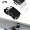 Sweet Life 2Pcs Sunglass Holder for Car - Visor Sunglasses Car Holder, Glasses Clip for Car Sun Visor, Car Eyeglass Holder for Secure & Scratch-Free Storage (Black& White)