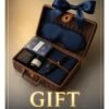 ARNOTEC Luxury Men’s Gift Set – Retro Rattan Basket with Blue Notebook, Vintage Pen, Thai Handmade Soap, Aromatherapy Wax, Towel & Satin Eye Mask, Elegant Gift for Wedding, Birthday, Anniversary, Christmas, Father’s Day & Business Occasions