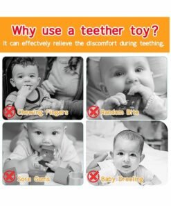 Gonice Baby Teether Toy Chew Toy TV Remote Control Shape Teething Relief Baby Toy For Infants