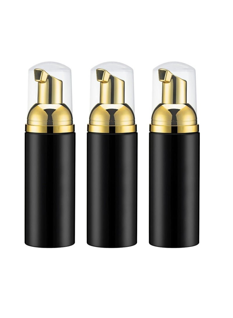Oasisgalore 3Pcs 2 OZ Travel Soap Foam Pump Bottles Empty Travel Foaming Shampoo Dispenser for Cleaning Makeup