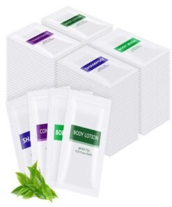 HQSLsund 4IN1 Toiletries Bulk Set,Travel Size Toiletries Bulk(60 Pcs) 4-Piece Set: 15pcs Travel Size Body Wash, 15pcs Hotel Shampoo,15pcs Mini Conditioner,15pcs Body Lotion, Bulk Mini Guest Amenities Supply