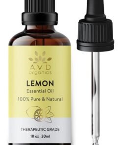AVD Organics Lemon Essential Oil 30Ml Pure Natural Cold Pressed & Undiluted Use In Aromatherapy Diffusers For Mood Lifting 1 Fl. Oz
