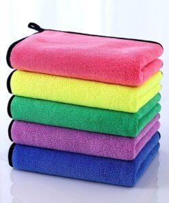 5-Piece Microfiber Gym Towel Cleaning Wipes Super Absorbent Microfiber Towel /Hand Towel/Face Towel/Car Cleaning Towel Multicolor