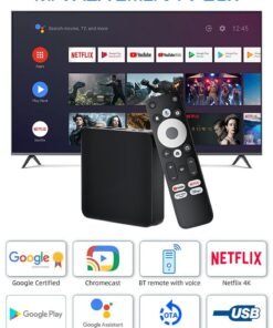 Mi VAZA Smart TV Box [Google Certification] - Android 12 - 2GB+32GB - 4K HDR + Streaming Devices for TV - Dual-band WiFi - Support Dolby Atmos - Network Set-Top Box -  Streaming Media Players with Google Voice Remote